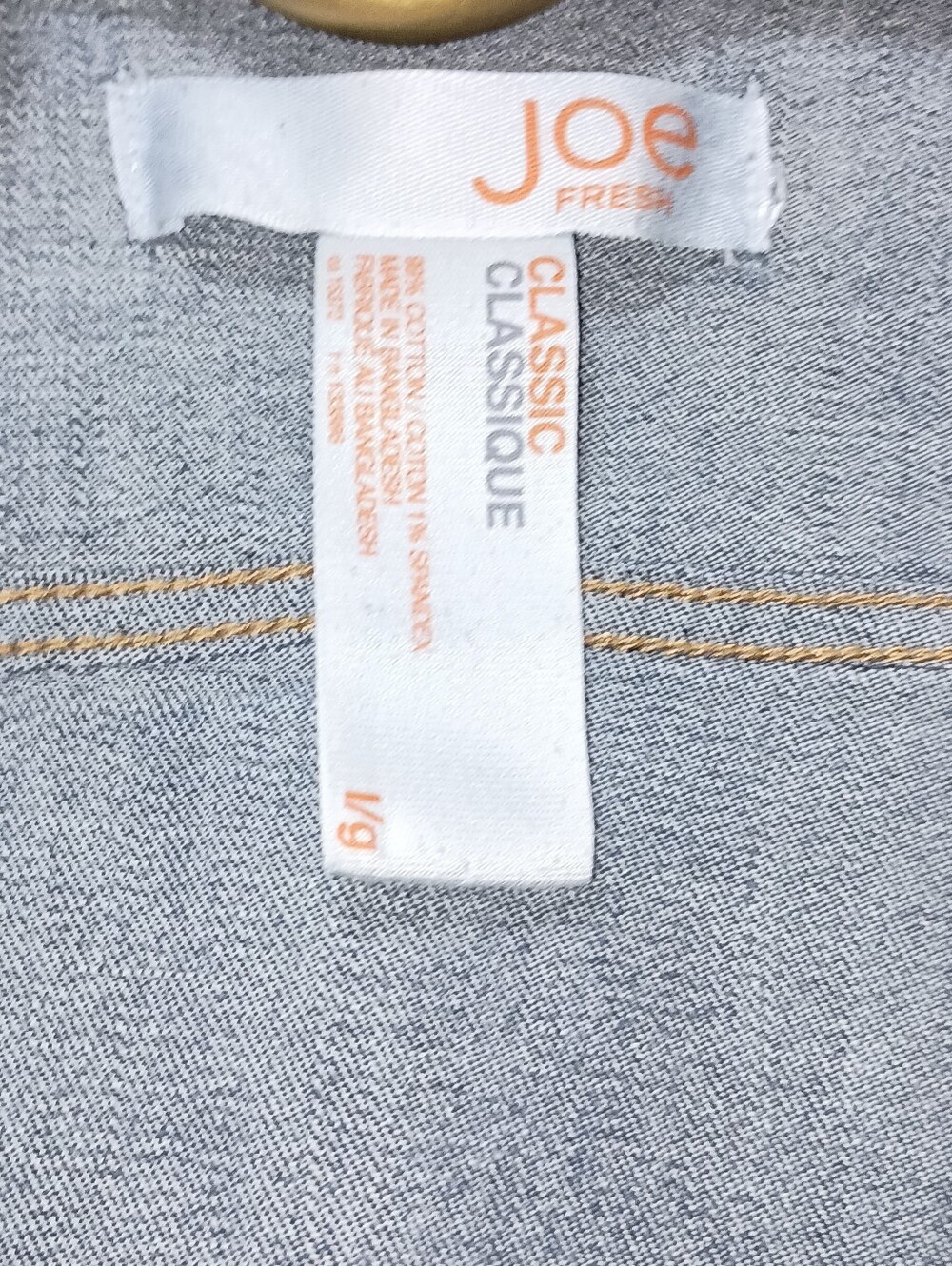 Joe Fresh Dark Blue Denim Jean Jacket Size Large - Picture 6 of 6